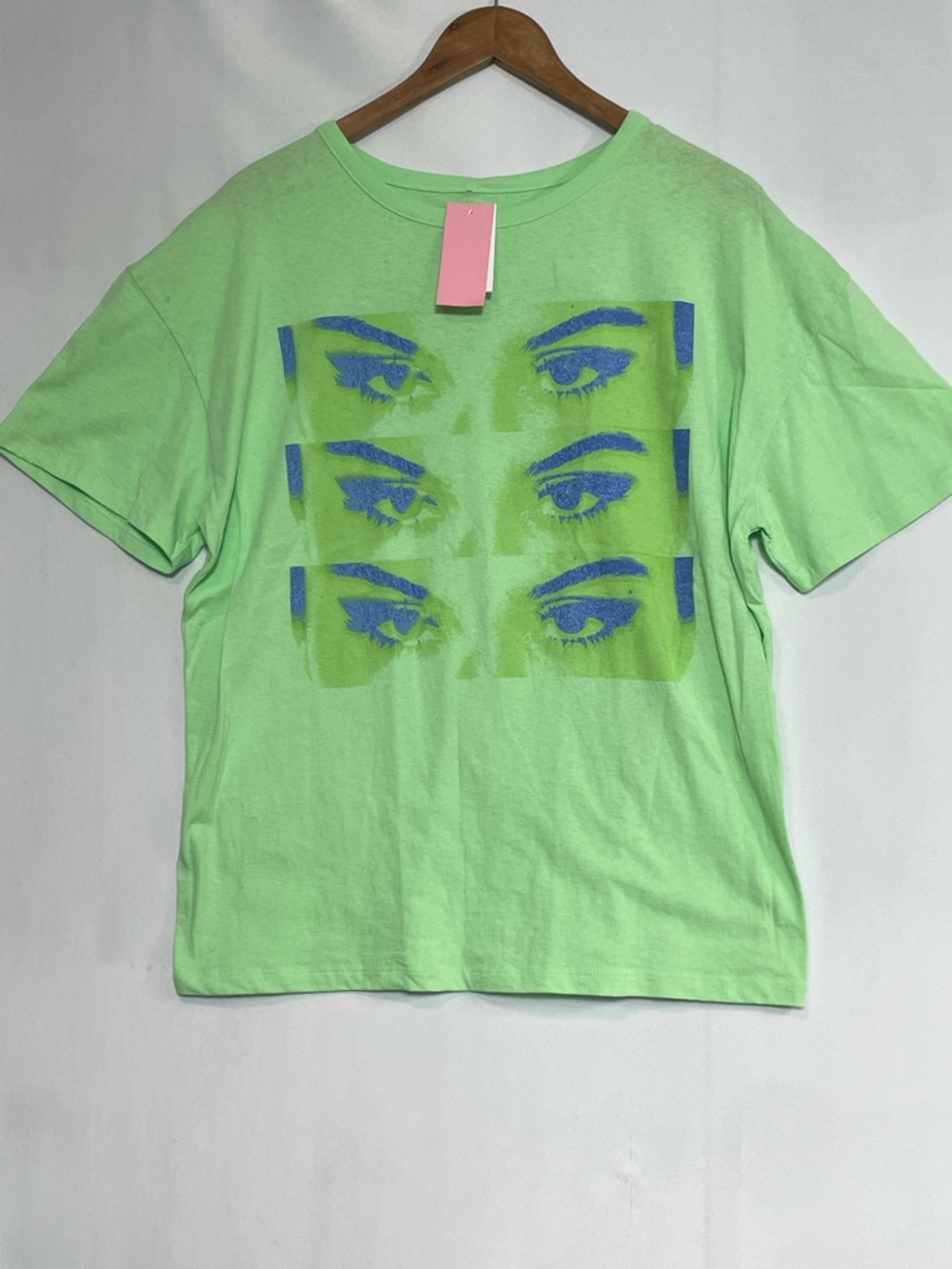 Selena Gomez Graphic Tee Lime Green LG LOOK AT HER NOW Print Pop Singer Music